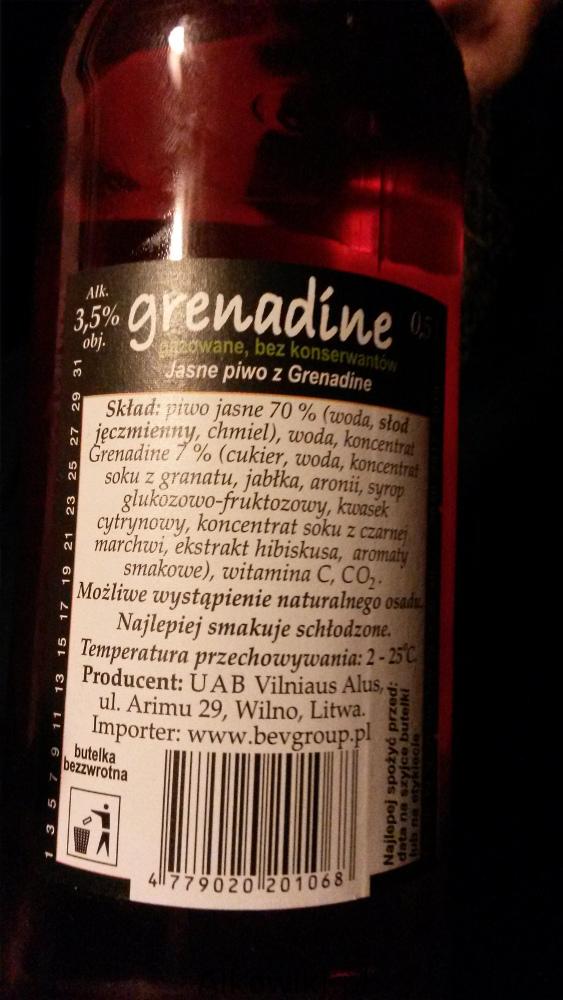 Grenadine PIWO piwo Grenadine